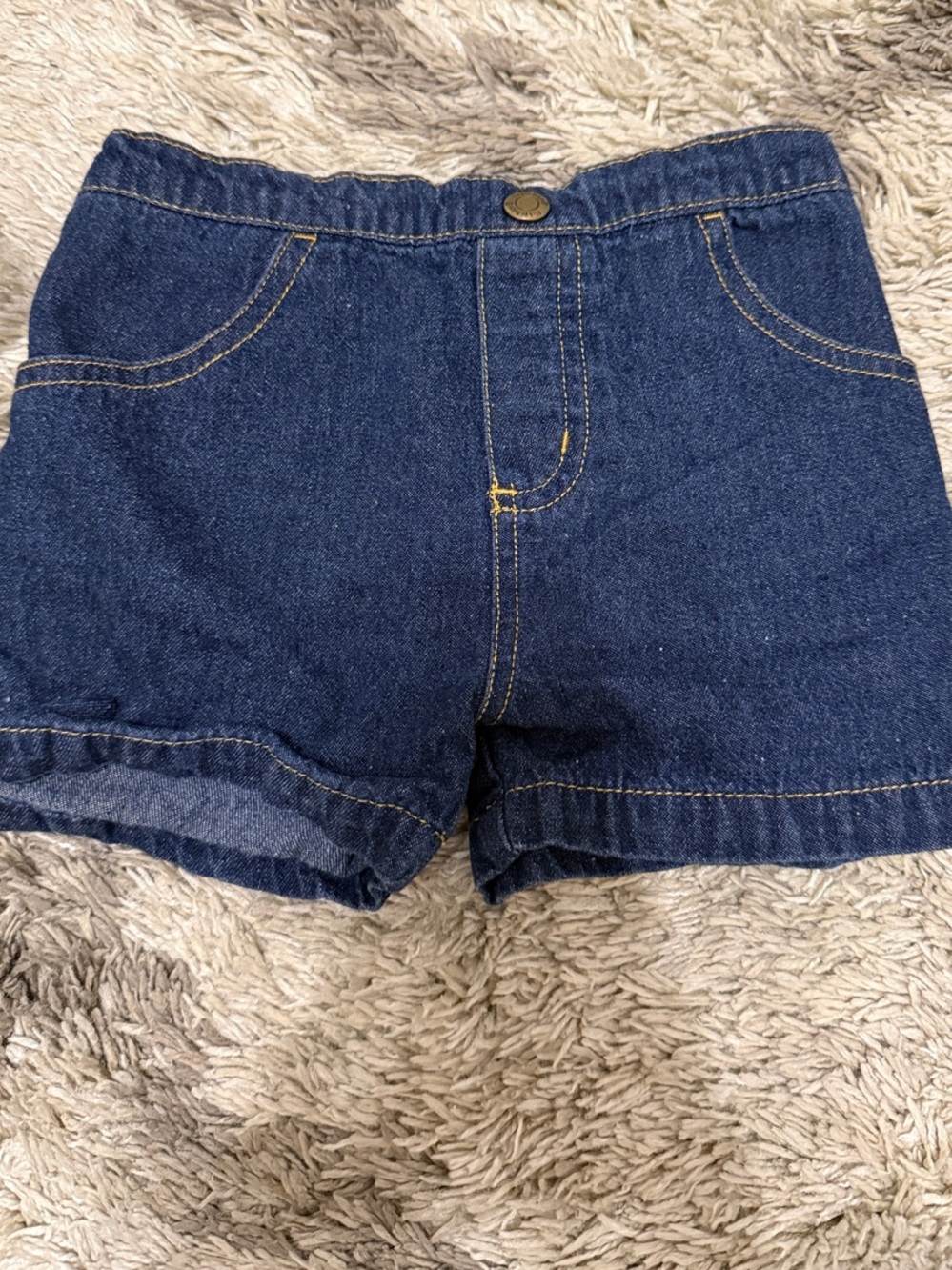 Fisher-Price Navy Denim Pull-On Girls' Shorts